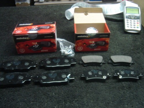 Front rear brake pads mintex - front,