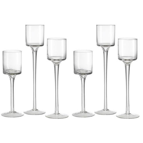 Tall transparent glass candle - tall,
