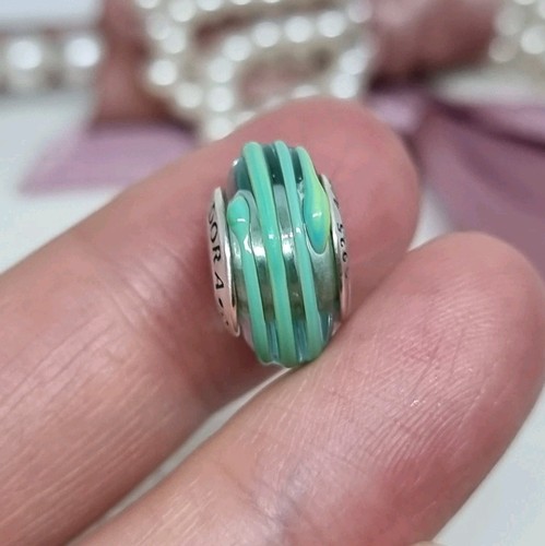 Genuine pandora teal - pandora, ribbon