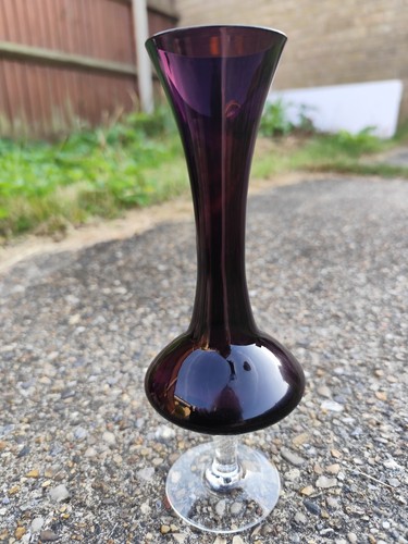 Vintage amethyst purple vase - vintage,