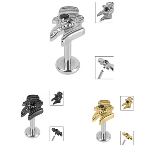 Plague doctor labret - labret, titanium