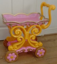 Disney Kids Toy Tea Trolley Cart + Mrs Potts Teapot + Chip Teacup