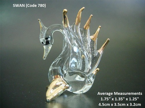 Blown glass swan beautiful - glass,