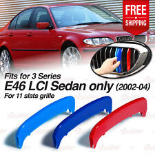 For BMW 3 Series E46 LCI 2002-04 Kidney Grille M Sport Colour Cover Stripe SEDAN
