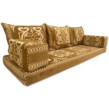Moroccan FLOOR Sofa Set, Arabic MAJLIS Seating, Bohemian Floor CUSHIONS