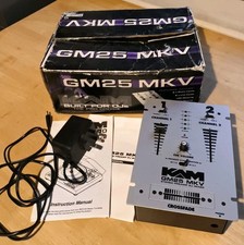KAM GM25 MKV Mixer PARTS ONLY Box Power Adapter Manuals
