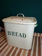Large Vintage Enamel Bread Bin