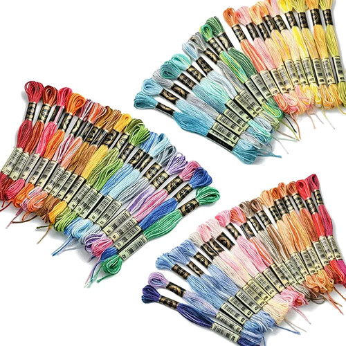 18pcs 100 cotton embroidery - 100%,