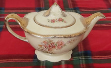 Ornate Vintage Woods Ivory Ware Floral Teapot In Good Condition   m
