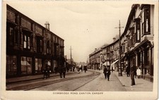 PC COWBRIDGE ROAD CANTON CARDIFF WALES REAL PHOTO POSTCARD (u13131)