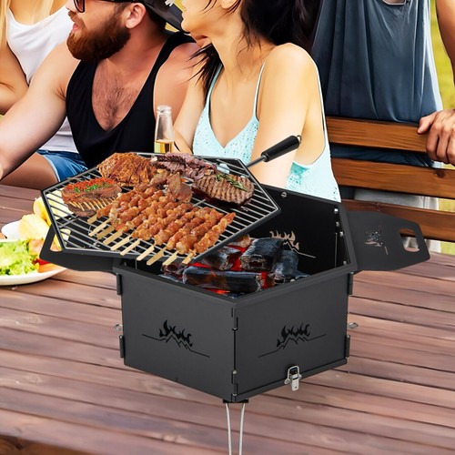 Mobile charcoal grill stove - charcoal,