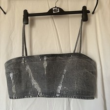 Zara Women's Sequin Crop Top