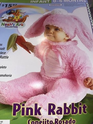 Pink bunny rabbit baby costume - bunny,