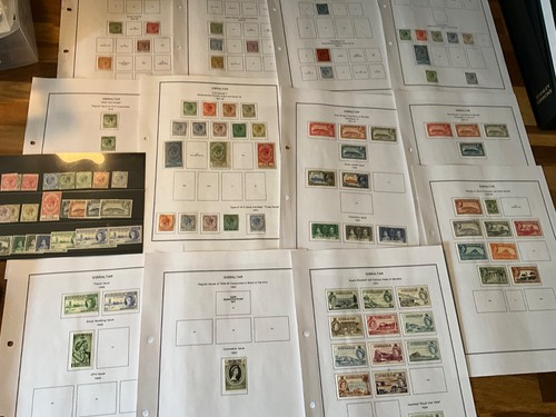 Gibraltar qe stamps mint - -,