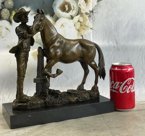 Bronze sculpture western - bronze,