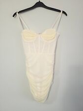 Oh Polly Dress Size UK 6 Bandage Mni Cream Corset