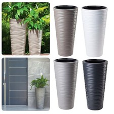 Round tall plant pot elegant - round,
