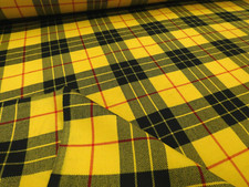 MACLEOD of LEWIS Tartan Check Wool Fabric Kilts Upholstery Furnishing - £70/mtr