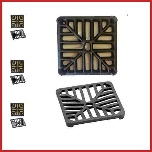 Square cast iron drain - 6",