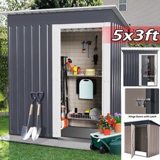 5 x 3ft Garden Shed Galvanised