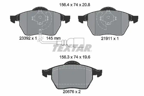 Brake pads 2339201 textar for - 2339201,