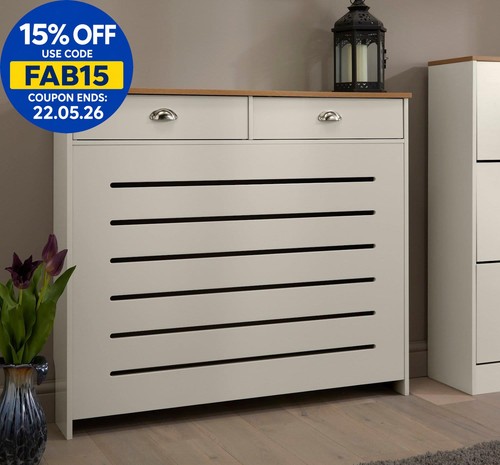 Cream radiator cover cabinet - cream,