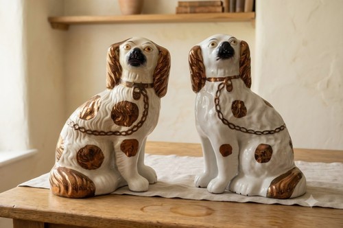 Antique pair staffordshire - antique,