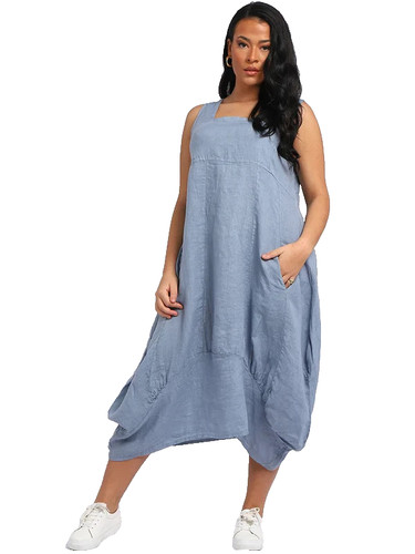 Italian lagenlook linen - italian, dress