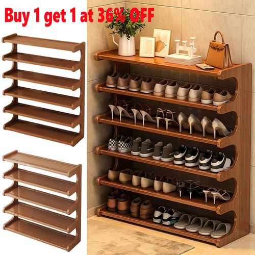 Tiers bamboo shoe rack - shoe,