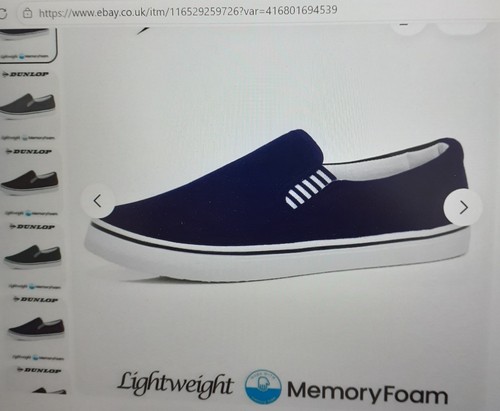 Mens slip casual - on, canvas