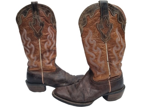 Vintage leather cowboy - boots, 8