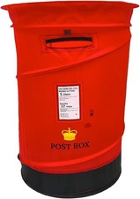 Red British Post Box Pop-Up Laundry Basket - Collapsible Storage Medium 