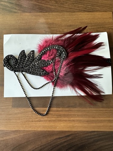 1920s feather and bead - and,