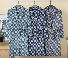 Mens Designer Dressing Long Gown Snuggly Luxury Thermal Fluffy Soft Cozy Robes