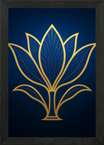 Ancient egyptian golden lotus - egyptian,
