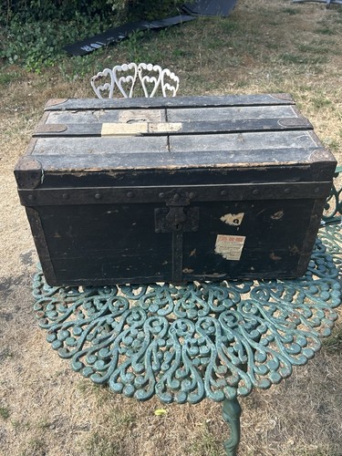 Antique french wooden travel - antique,