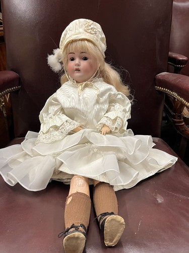 German bisque headed doll - bisque,