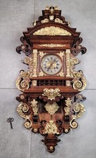 Monumental Brass Mount Lenzkirch Green Man Wall Clock