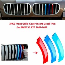 3 Colour For BMW X5 E70 2008-13 Kidney Grille Gill M Sport Cover Stripe Clip Set
