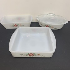 Glasbake Set Of 3 Baking