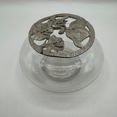 Rose bowl vase clear silver - vase,