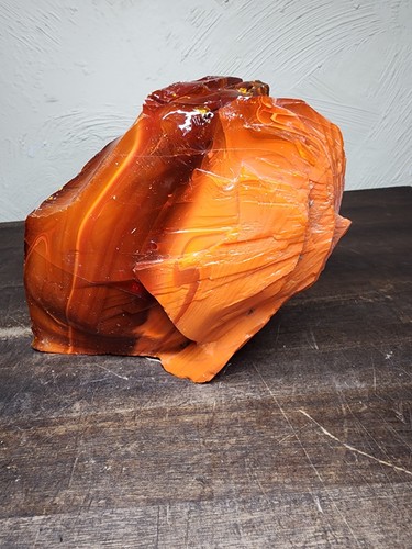 Large red orange - red, glass