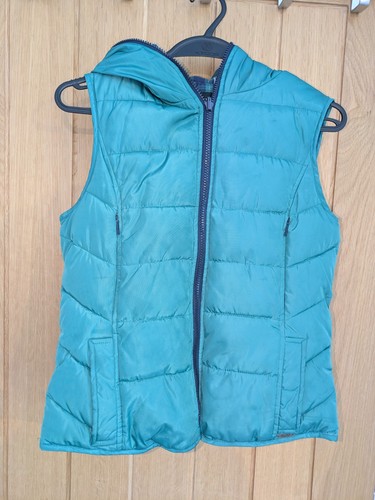 Zara green check padded gilet - green,