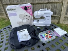 Beldray 12 Stitch Lightweight Sewing Machine & Box Of Threads Etc- Hardly Used