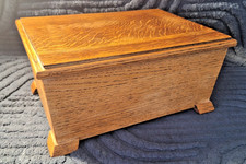 Antique Art Deco Oak & Silk