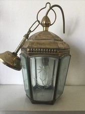 Vintage brass effect & glass