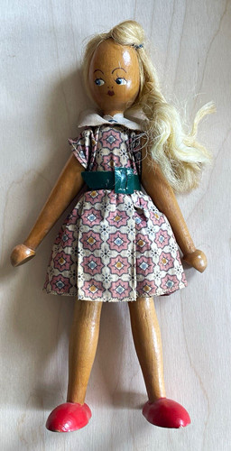 Vintage polish wooden girl - vintage,