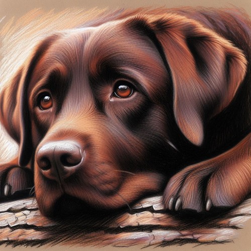 Chocolate labrador cross - (39),