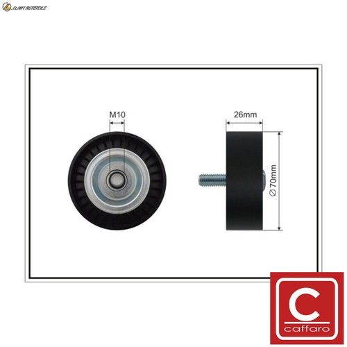 Power guide pulley - guide, v-ribbed