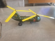 Vintage U.S.Army 01269 YH16 Toy Helicopter. Alps Japan Pressed Steel.Working
